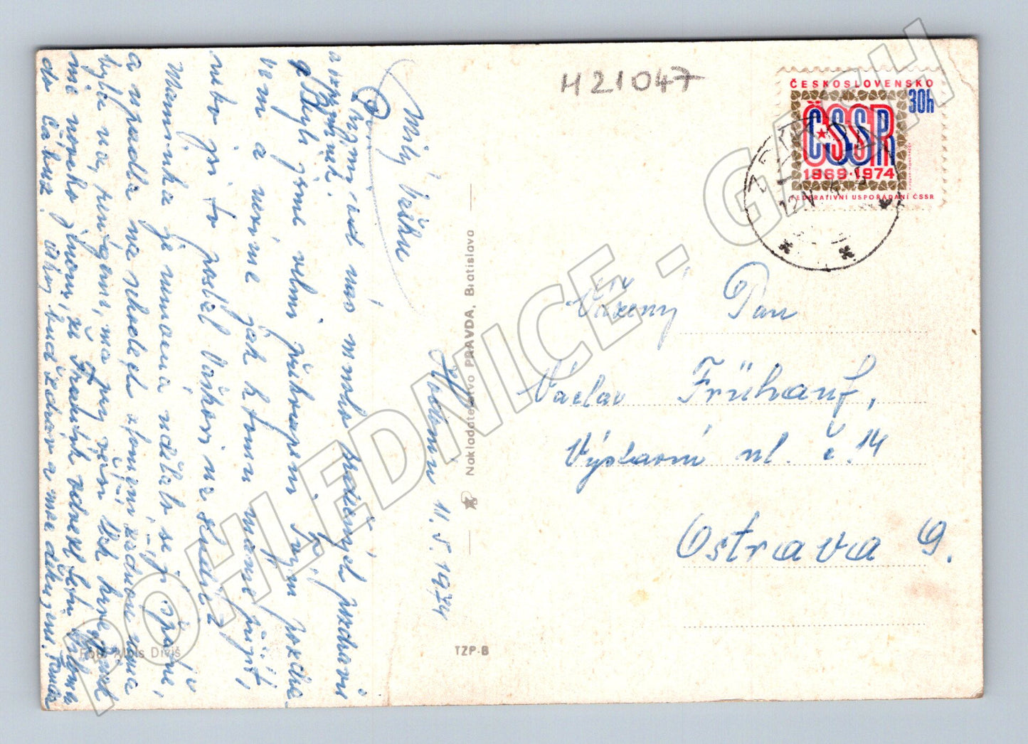 Pohlednice květiny barevná (M21047)