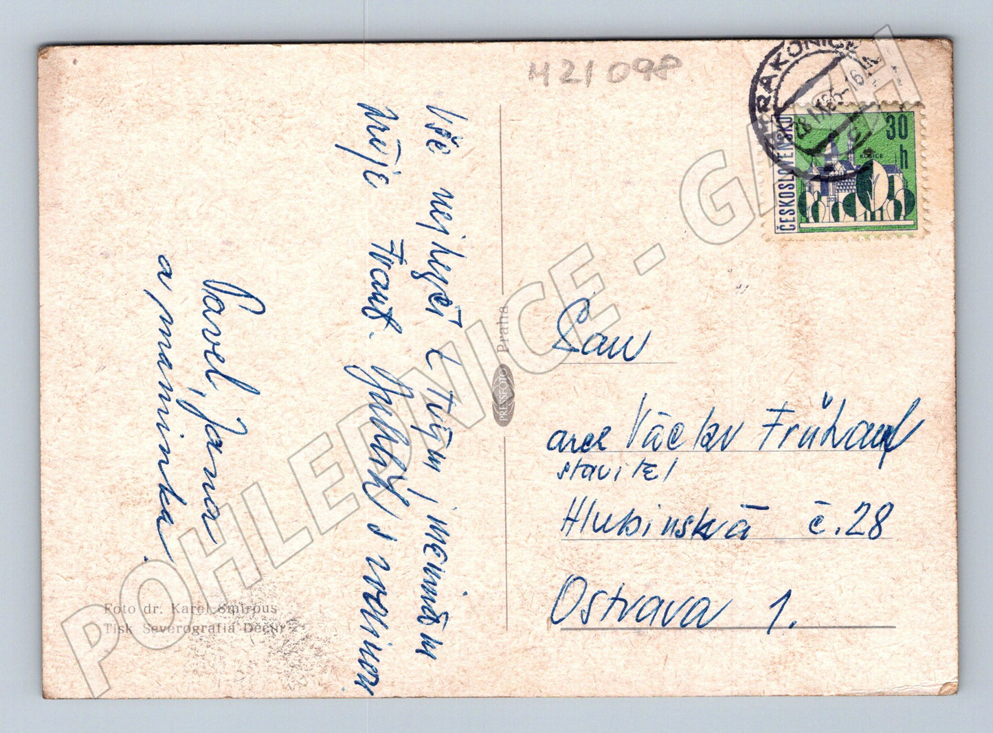 Pohlednice květiny (M21098)