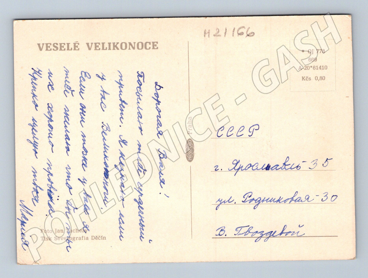 Pohlednice velikonoční kachně květy (M21166)