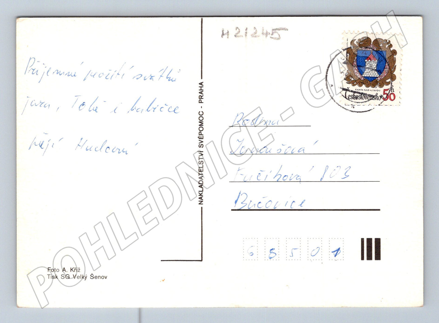 Pohlednice velikonoční kraslice jarní květiny (M21245)