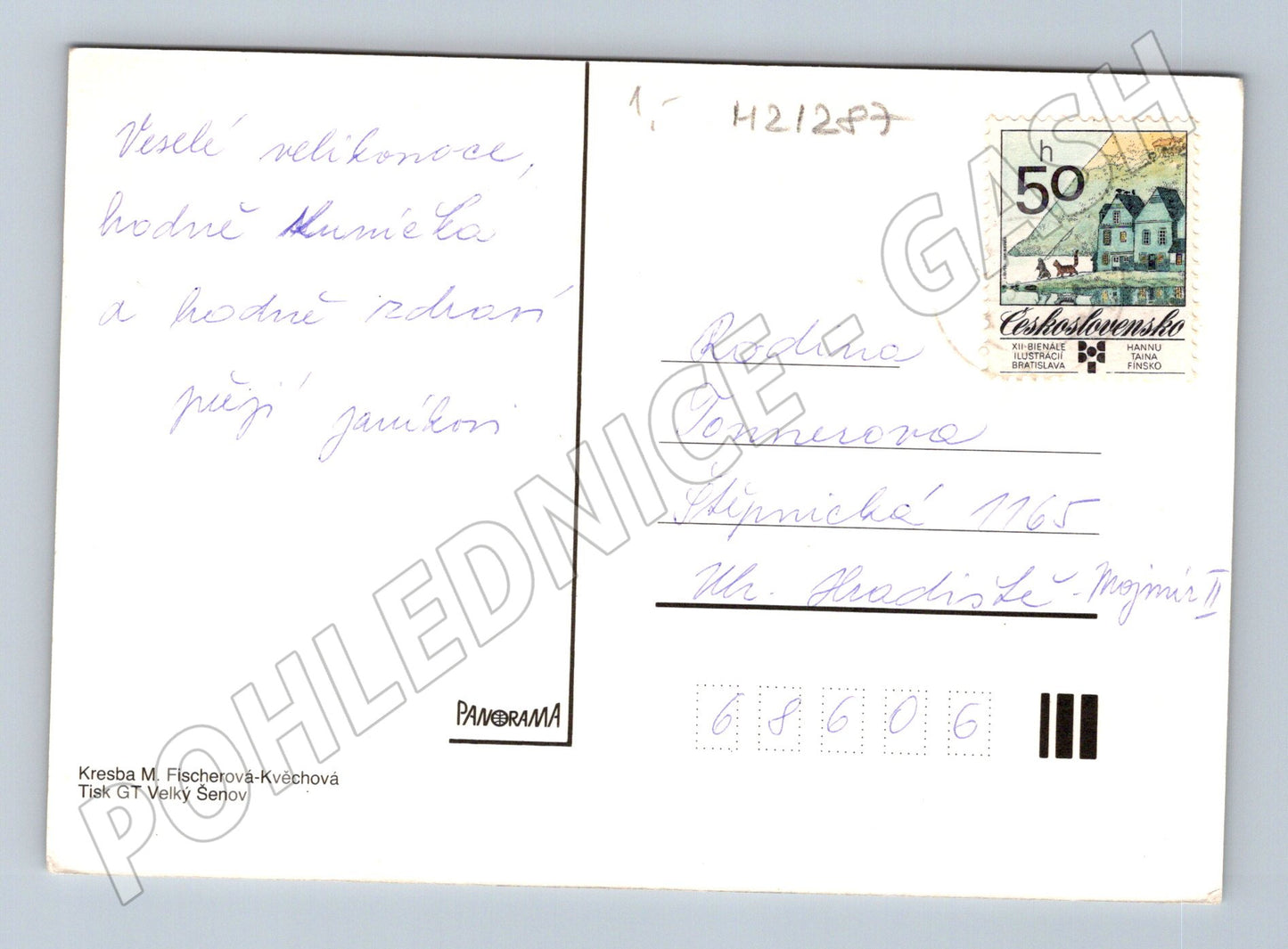 Pohlednice velikonoční Fischerová Kvěchová (M21287)