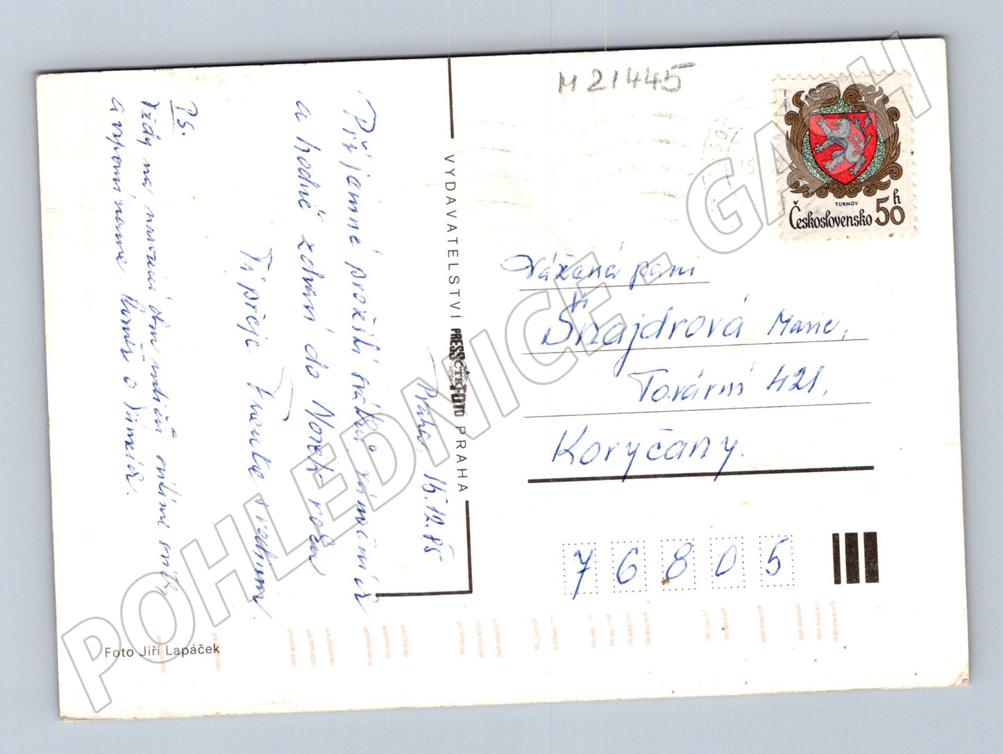 Pohlednice vánoční Radostné Vánoce 1968 (M21445)