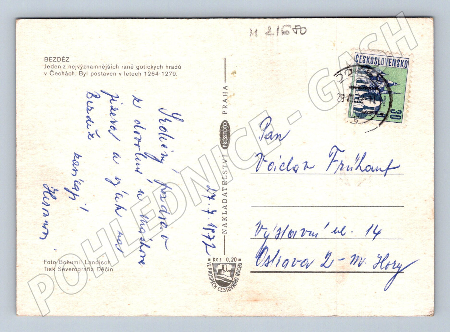 Pohlednice hrad Bezděz 1972 (M21680)