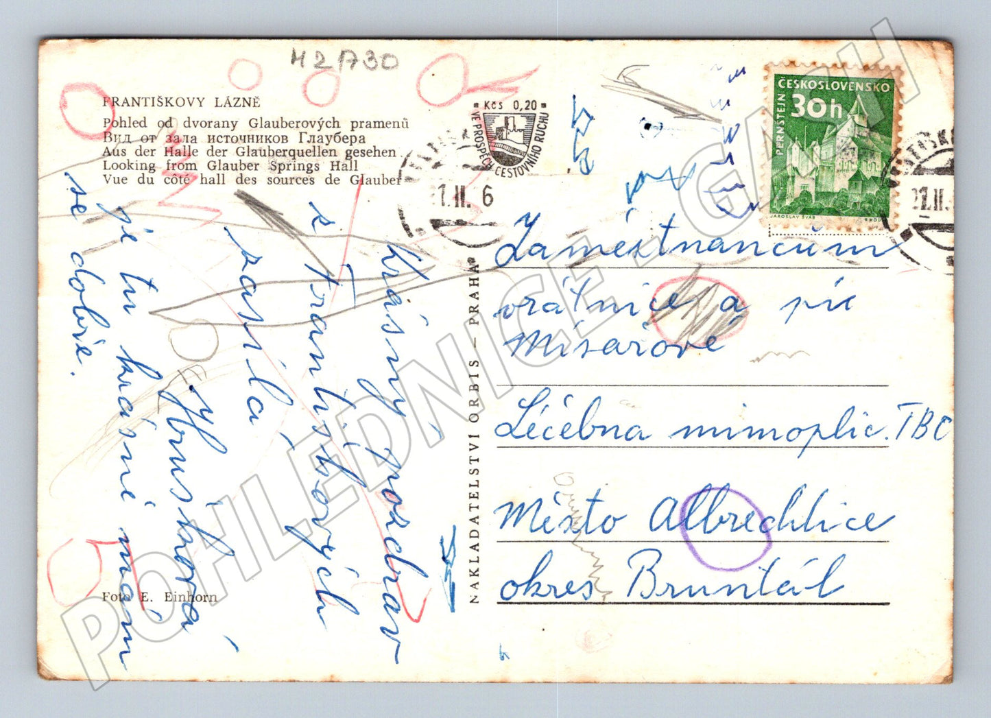 Pohlednice Františkovy Lázně (M21730)