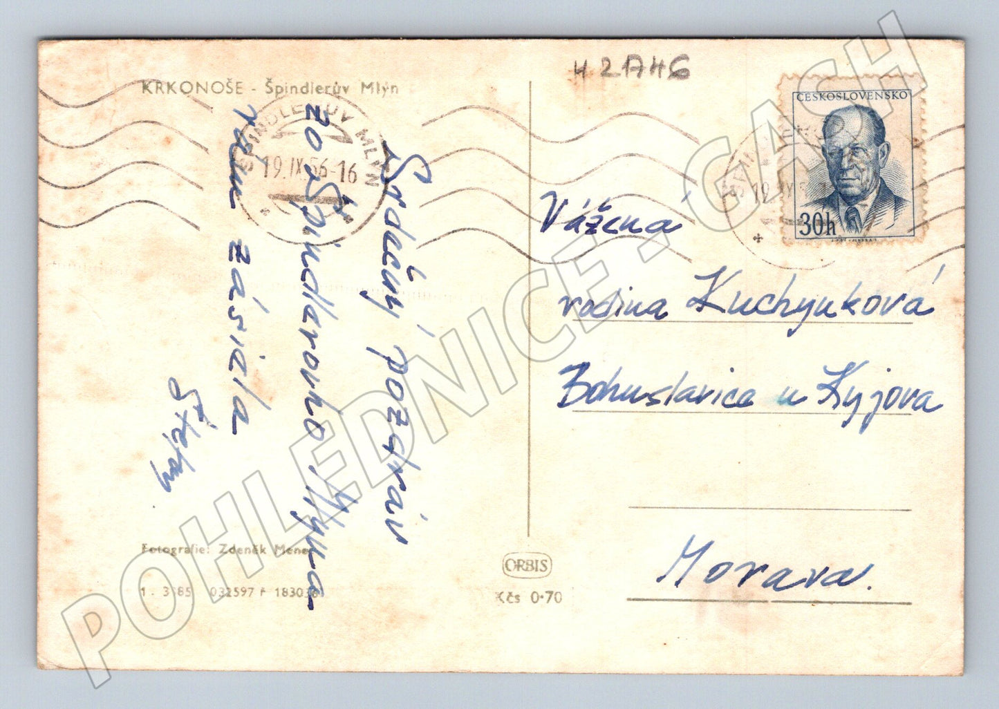 Pohlednice Špindlerův Mlýn 1945 (M21746)