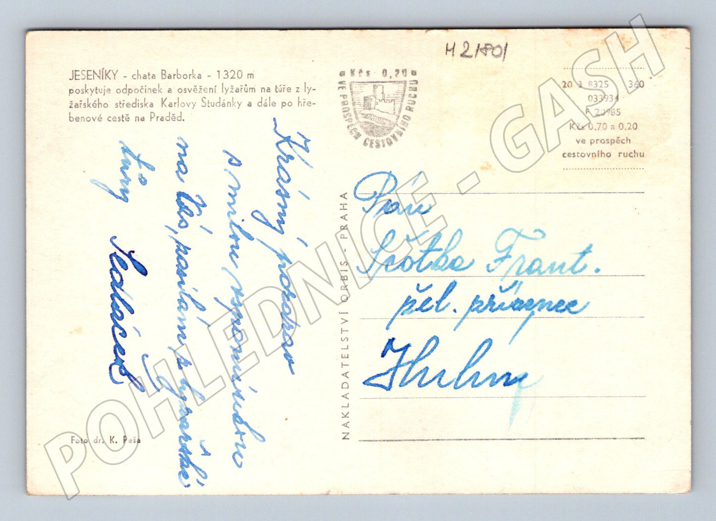 Pohlednice Jeseníky chata Barborka (M21801)