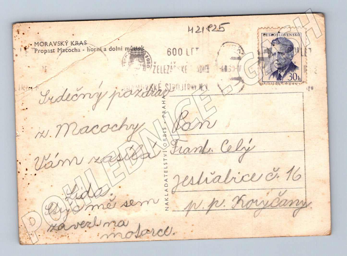 Pohlednice Moravský kras Propast Macocha 1930s (M21825)