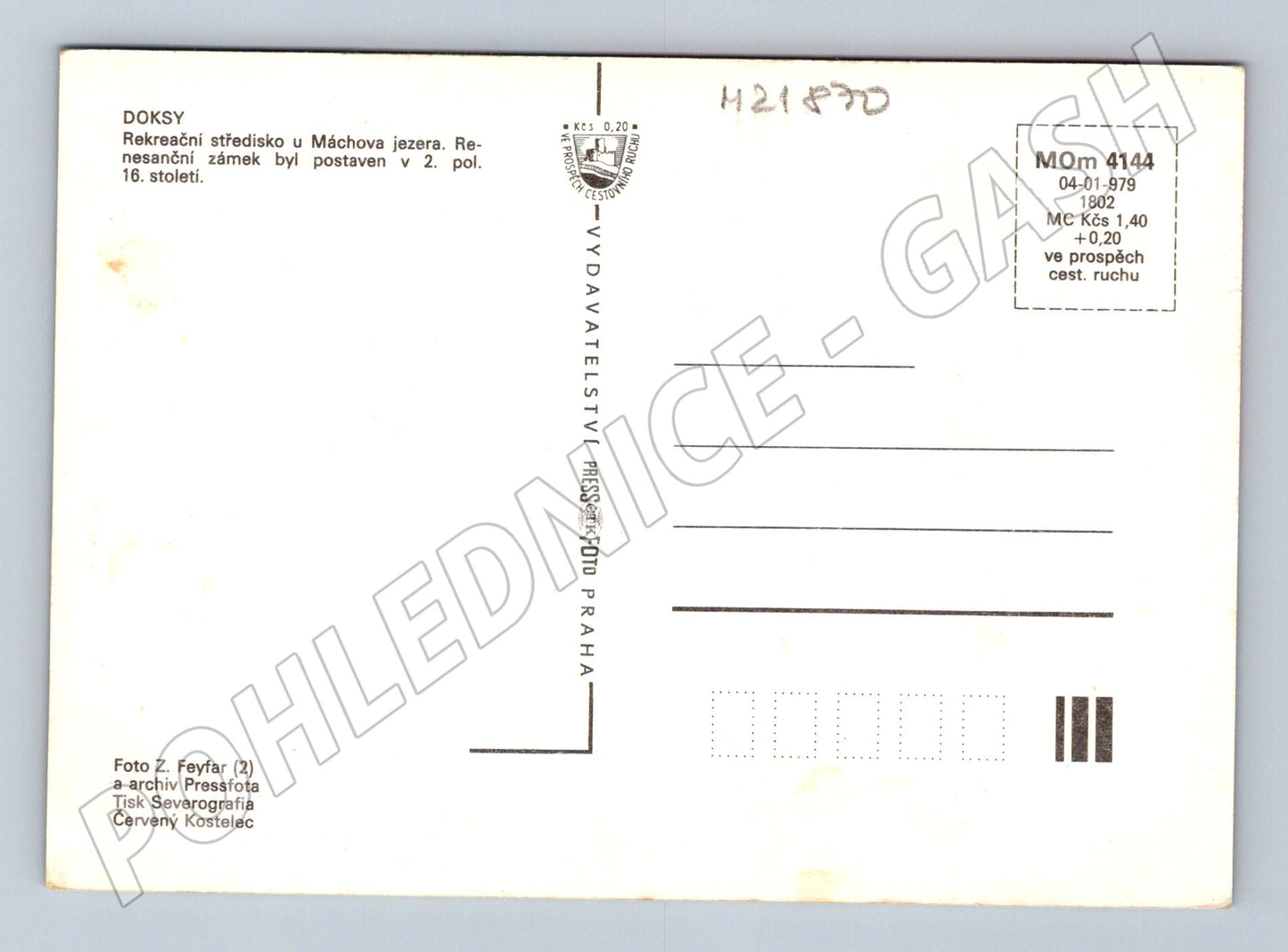 Pohlednice Doksy Máchovo jezero 1979 (M21870)