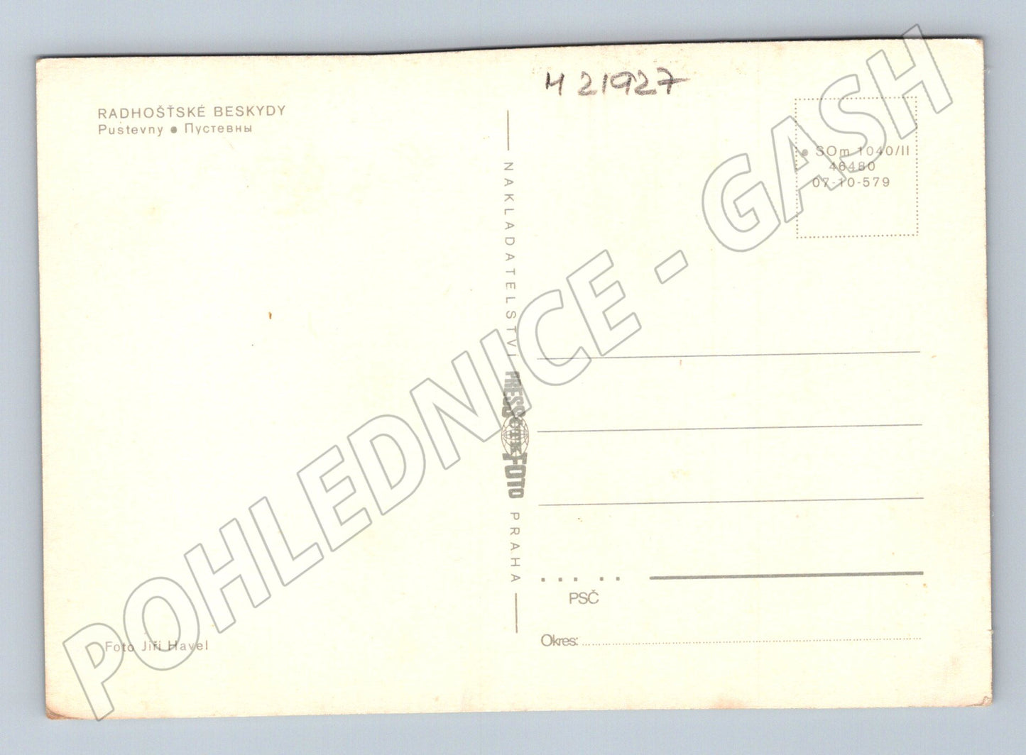 Pohlednice Radhošťské Beskydy Pustevny 1979 (M21927)