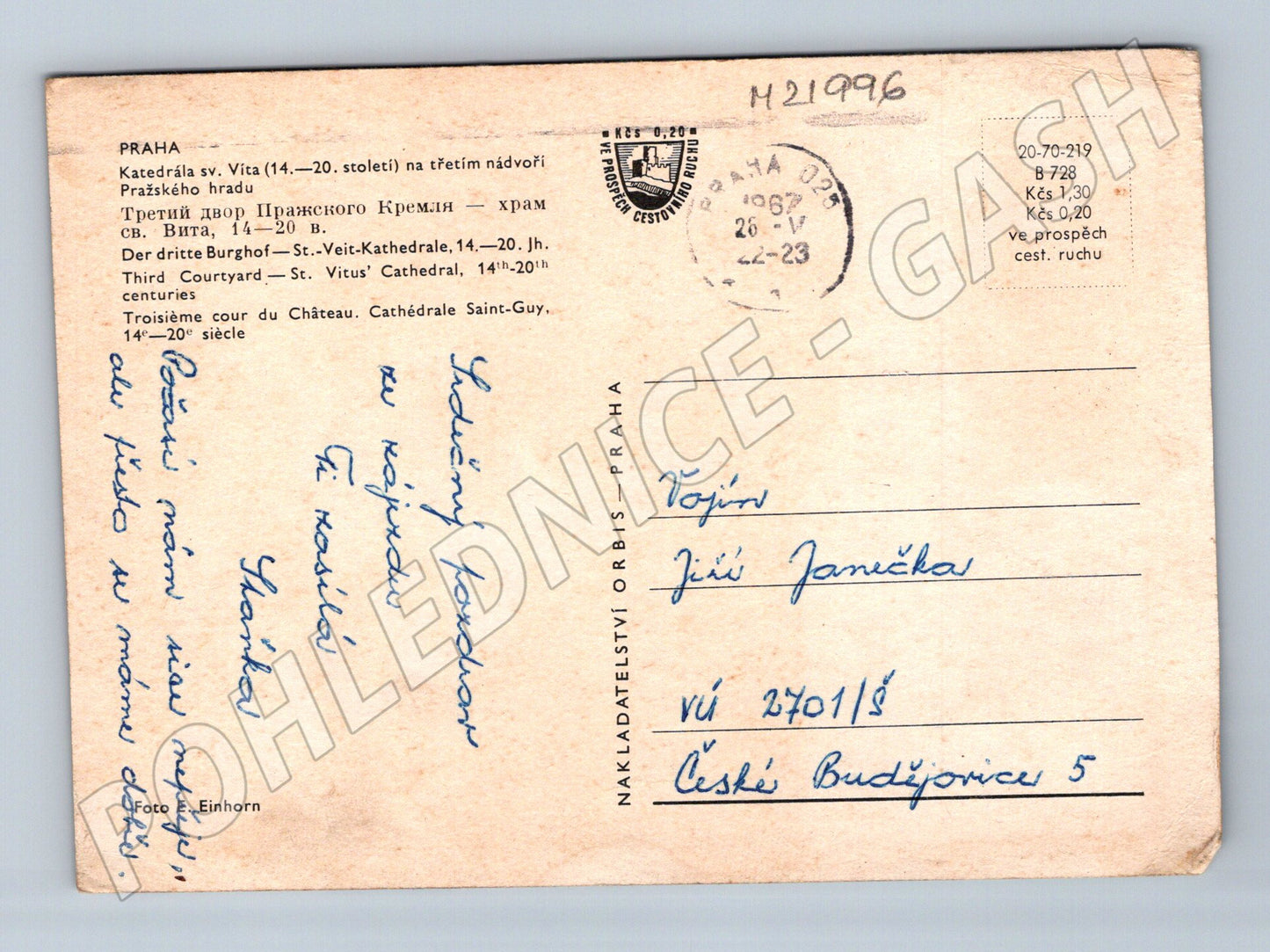 Pohlednice Praha Katedrála sv. Víta 1957 (M21996)