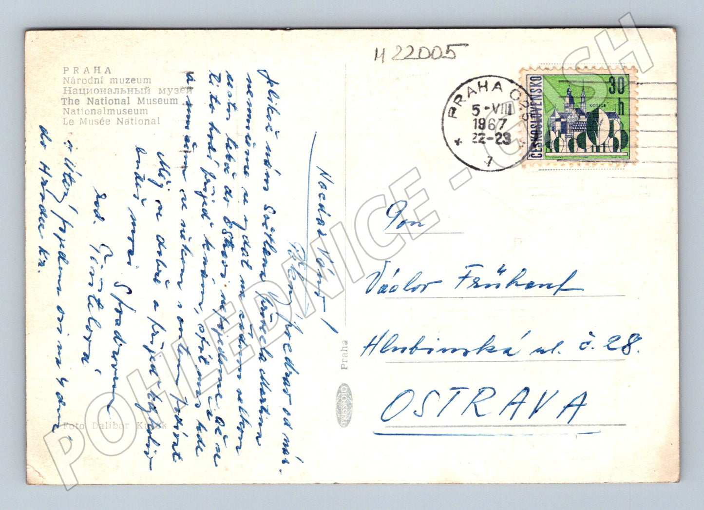 Pohlednice Praha Národní muzeum 1967 (M22005)
