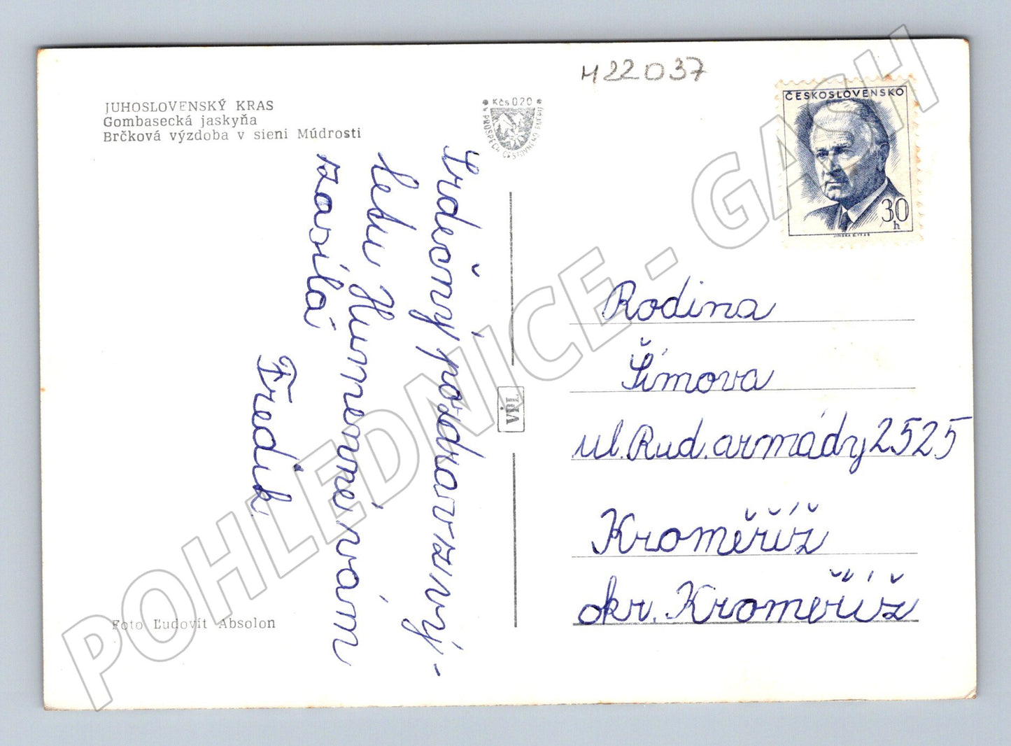 Pohlednice Slovensko Gombasecká jaskyňa (M22037)