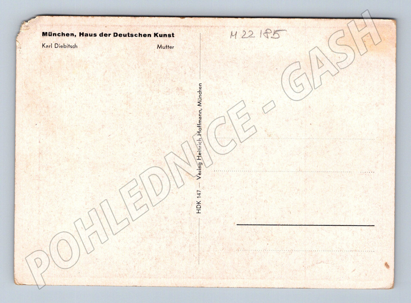 Pohlednice Německo Karl Diebitsch Mutter (M22185)