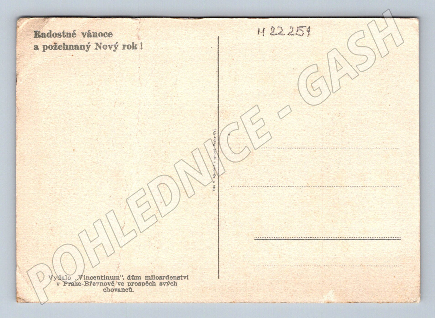 Pohlednice vánoční motiv narození Ježíše (M22251)