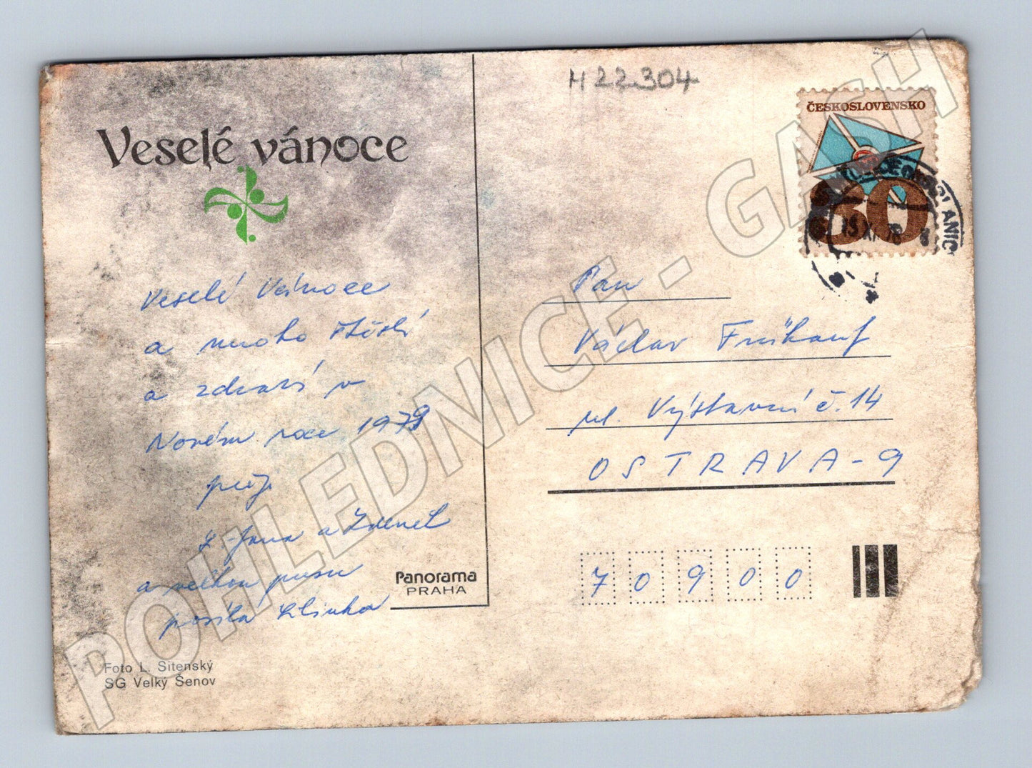 Pohlednice Zimní motiv hory sníh 1978 (M22304)