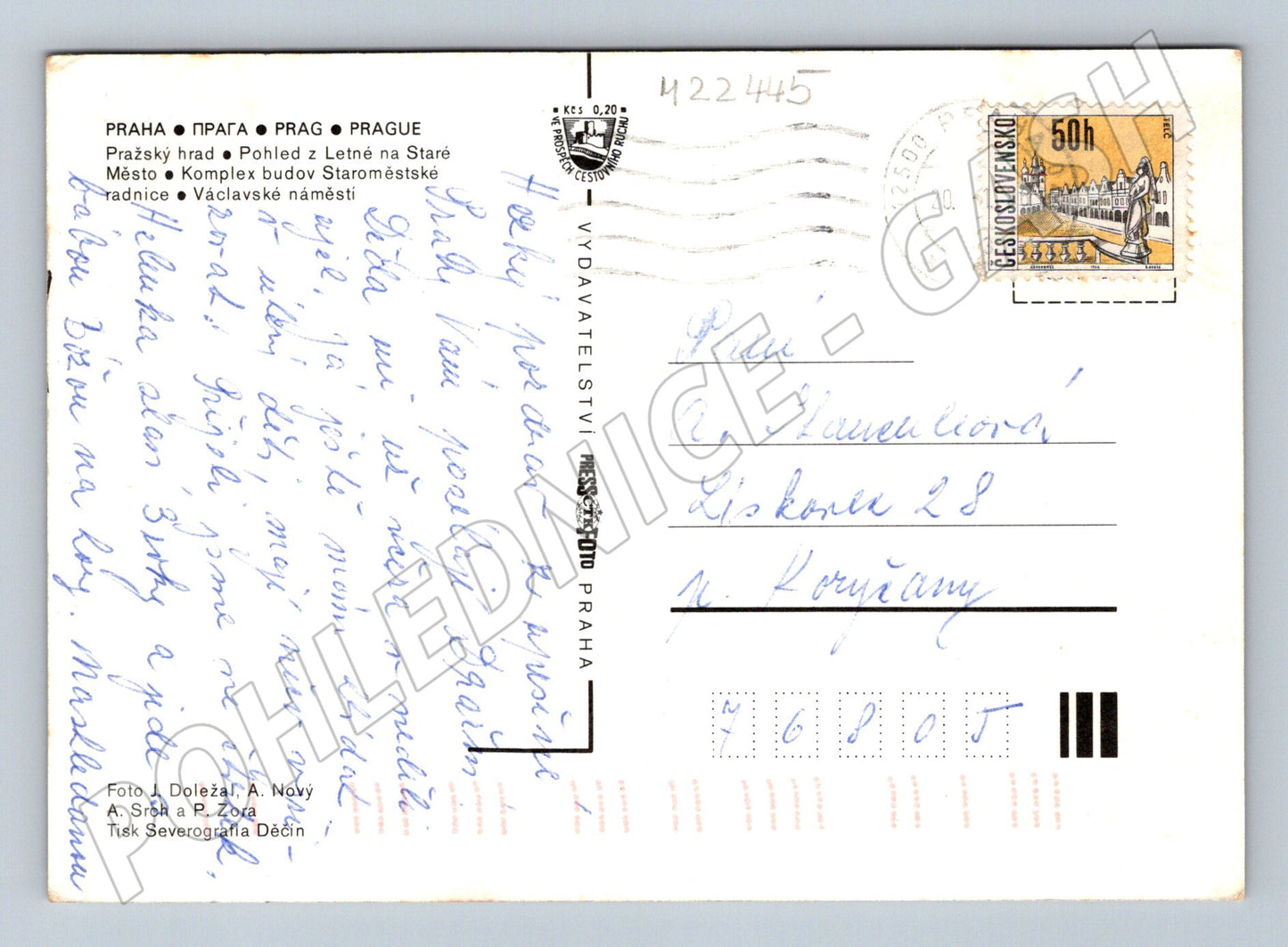 Pohlednice Praha různé pohledy 1985 (M22445)