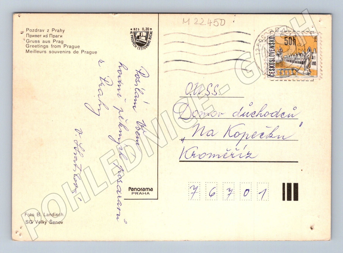 Pohlednice Praha Malá Strana chrám sv. Mikuláše 1963 (M22450)