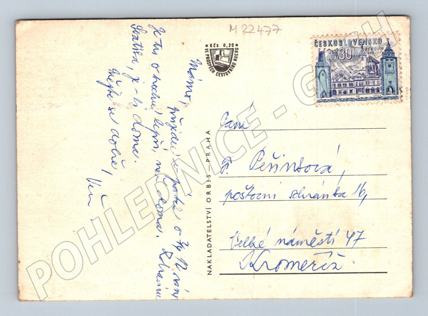 Pohlednice Praha různé pohledy kolem 1960 (M22477)