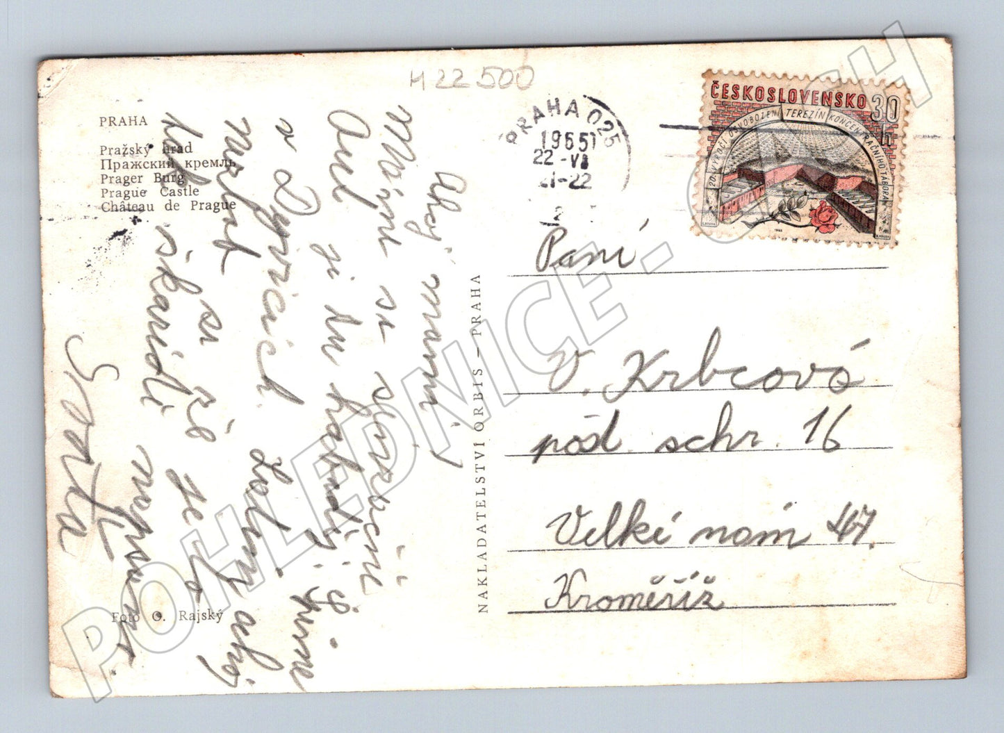 Pohlednice Praha Hrad most tramvaj 1965 (M22500)