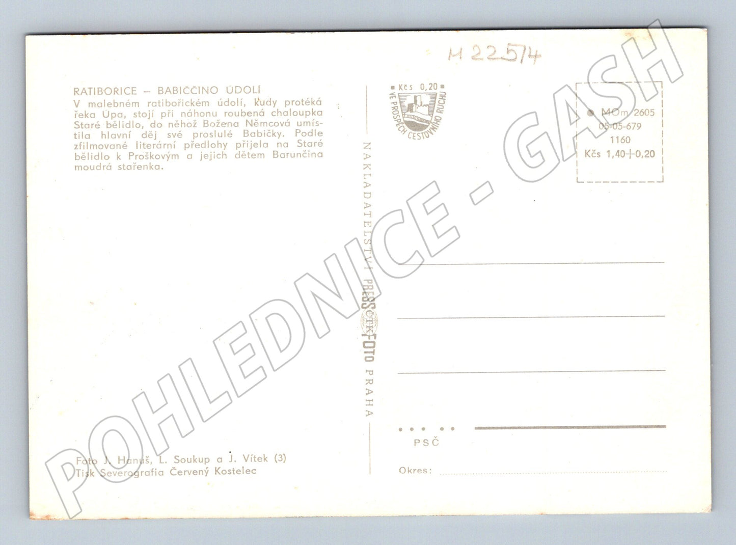 Pohlednice Babiččino údolí scény (M22514)