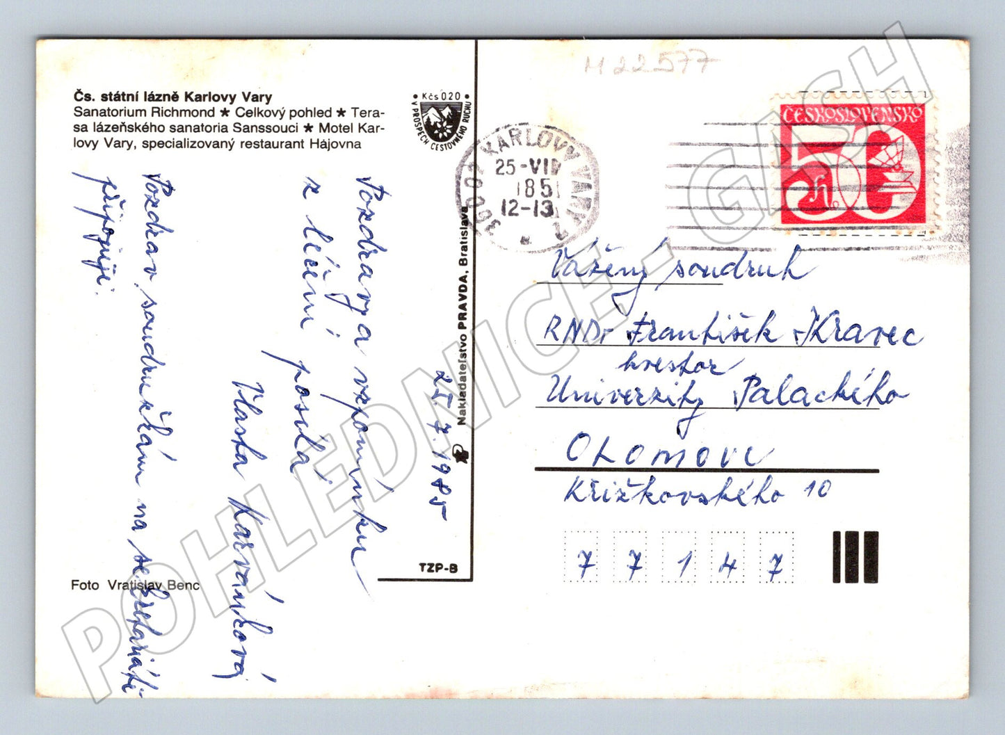 Pohlednice Karlovy Vary různé pohledy 1985 (M22577)