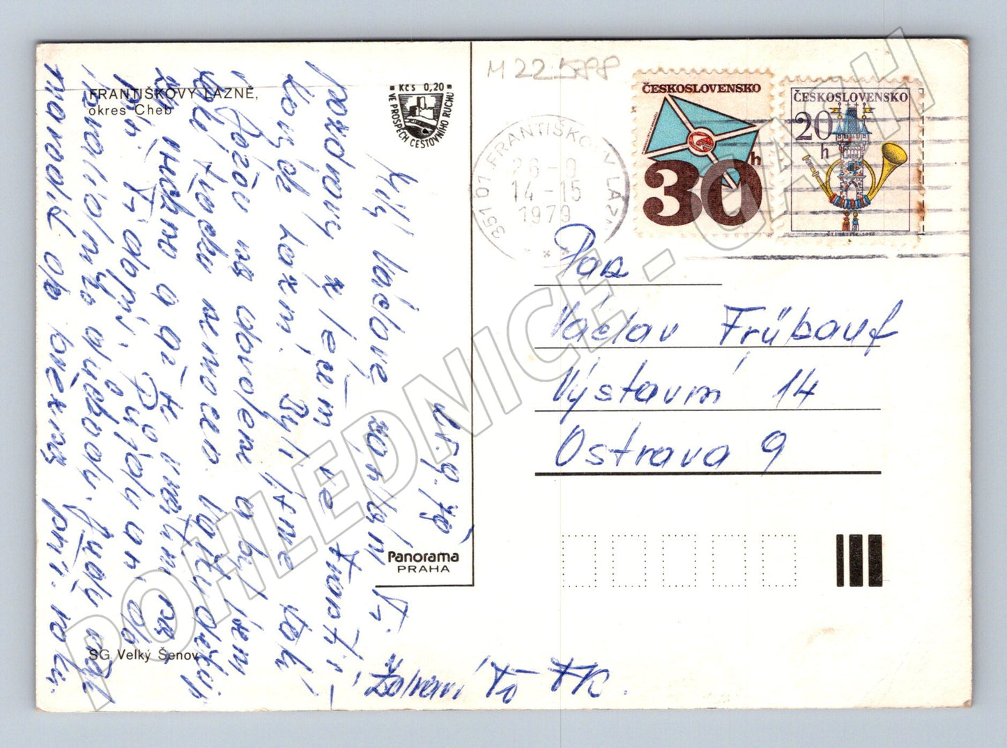Pohlednice Františkovy Lázně různé pohledy 1979 (M22588)