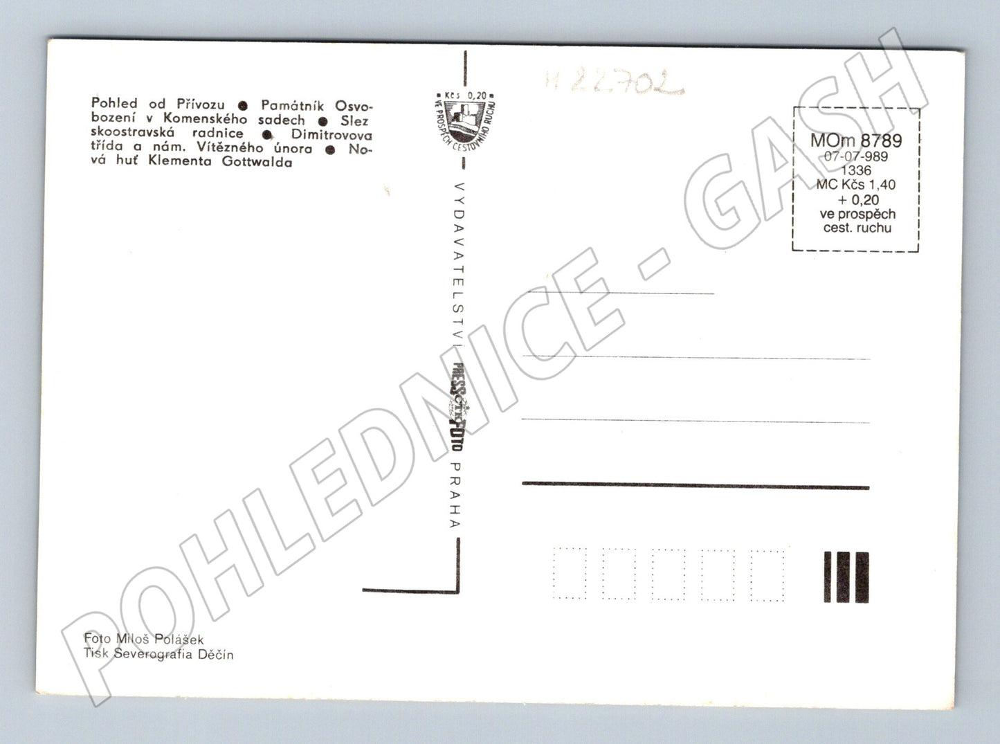 Pohlednice Ostrava město a průmysl 1989 (M22702)