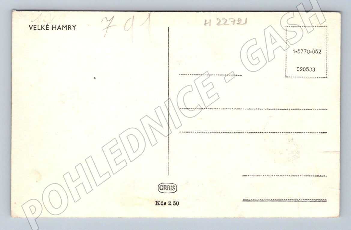 Pohlednice Velké Hamry zimní Orbis (M2272)