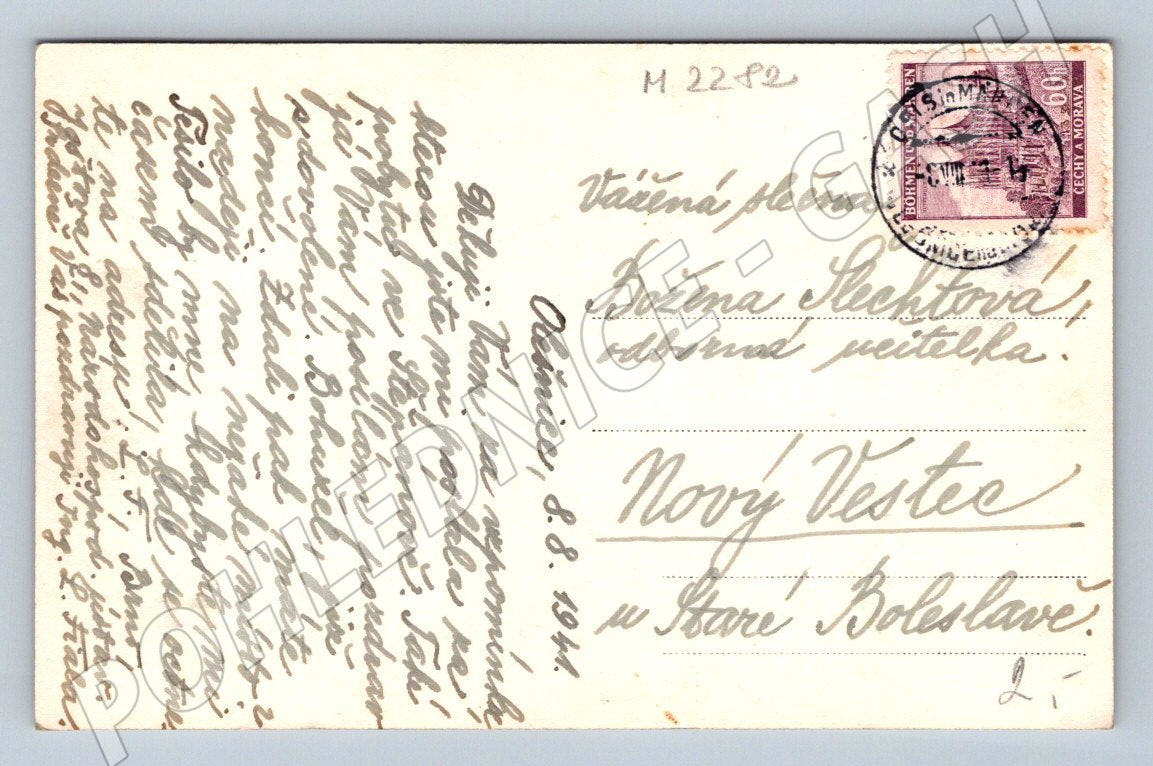 Pohlednice Olešnice na Moravě ČB 1941 (M2282)