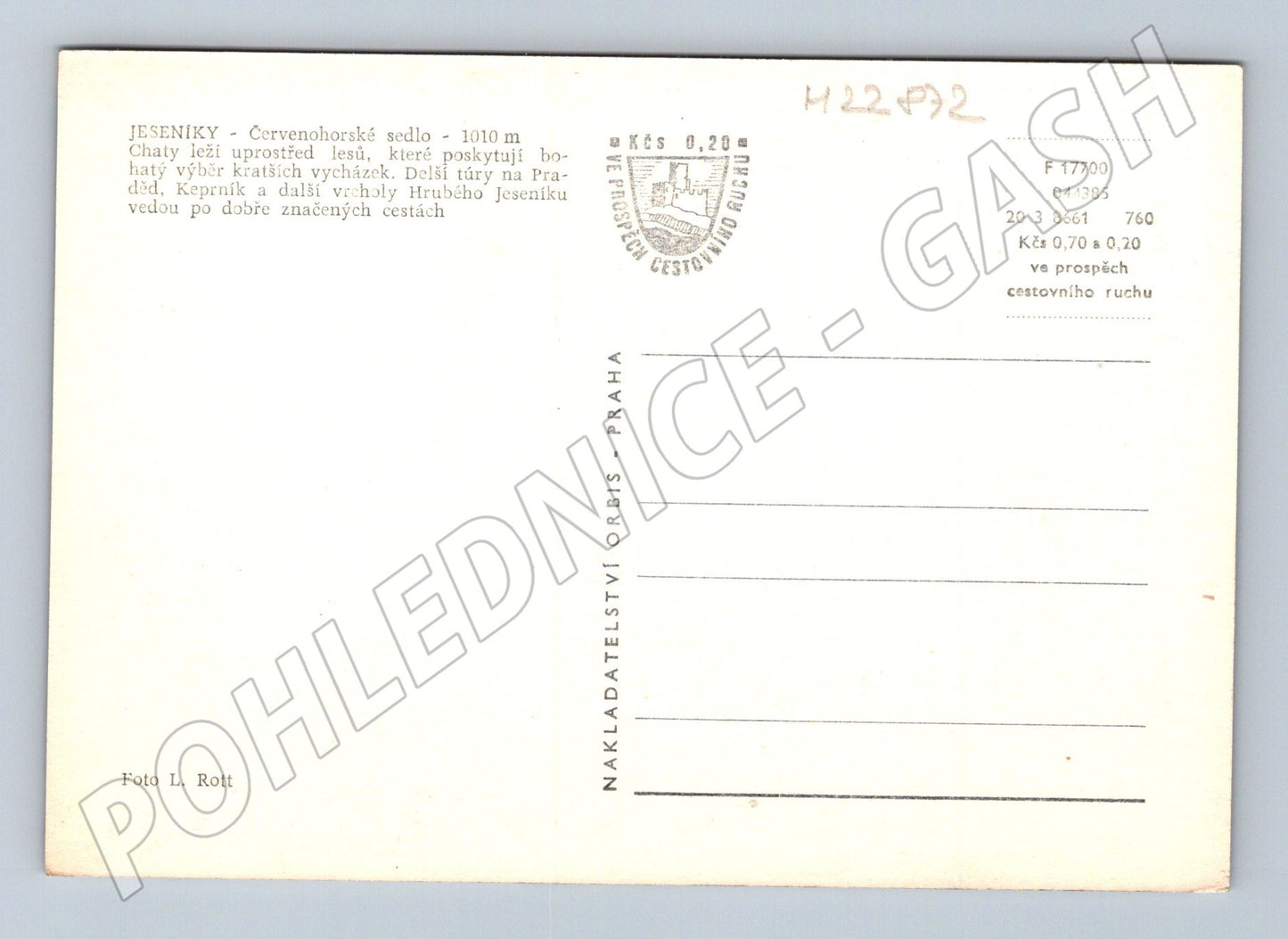 Pohlednice Jeseníky Červenohorské sedlo chaty (M22872)