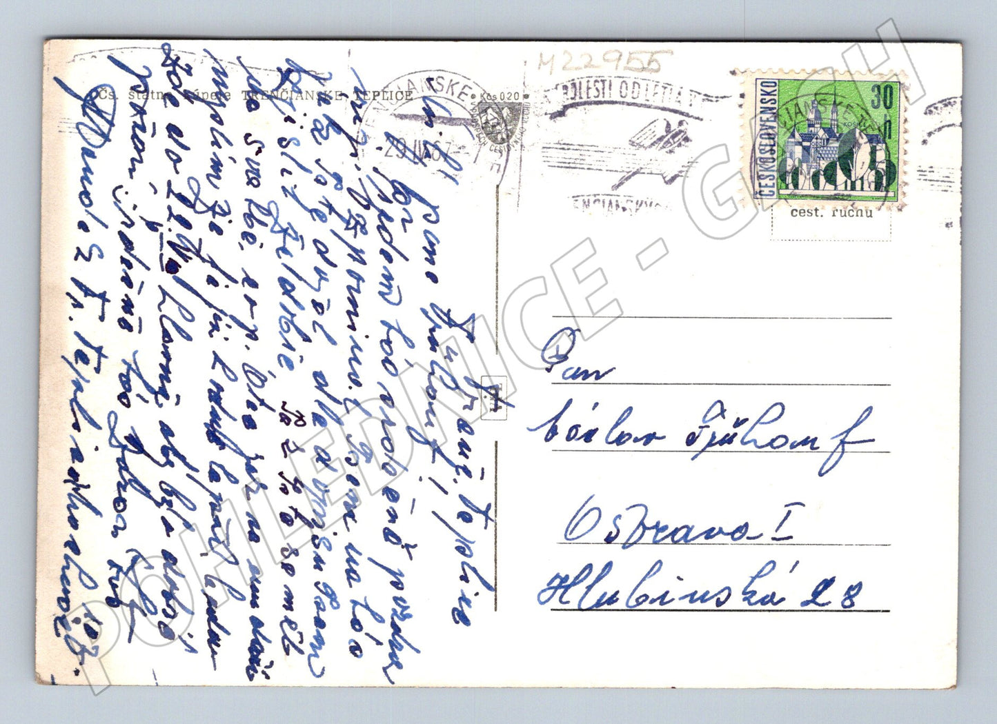 Pohlednice Skalica město kostel 1955 (M22955)