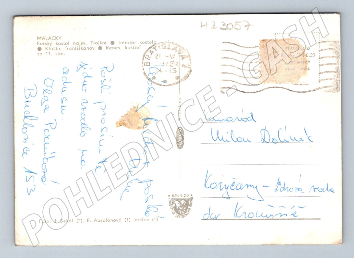 Pohlednice Slovensko Malacky více pohledů 197x (M23057)