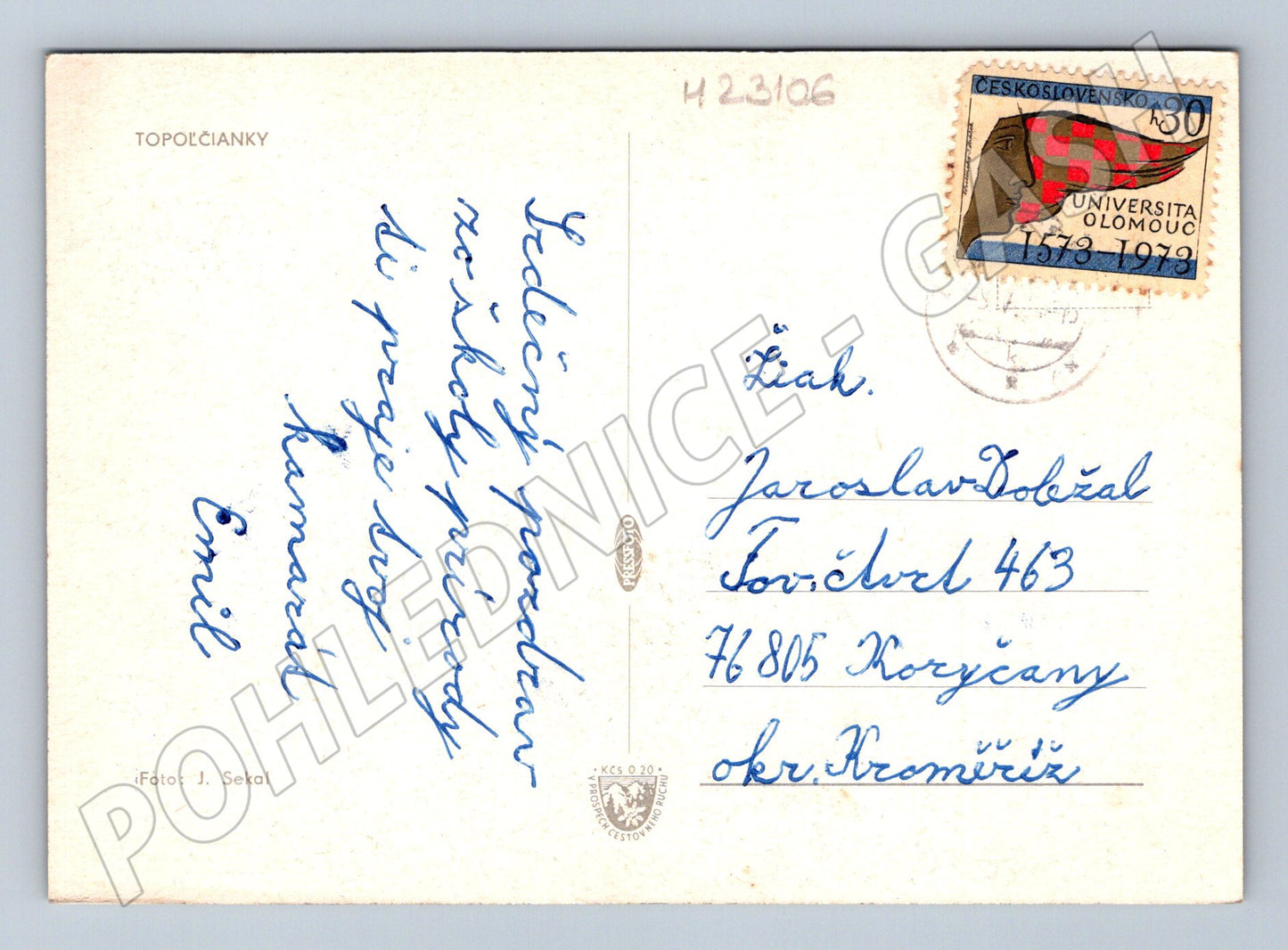Pohlednice Slovensko Topoľčianky zámek 1973 (M23106)