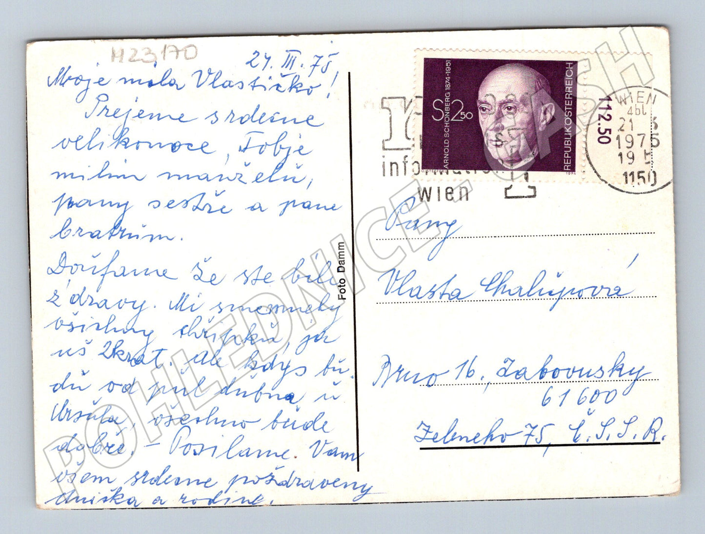 Pohlednice Rakousko dítě 1975 (M23170)