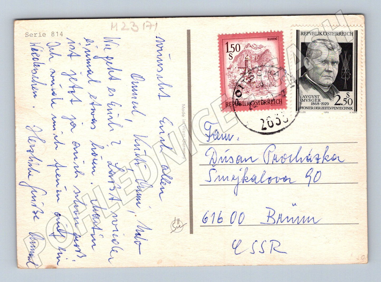 Pohlednice Velikonoční motiv 1968 (M23171)