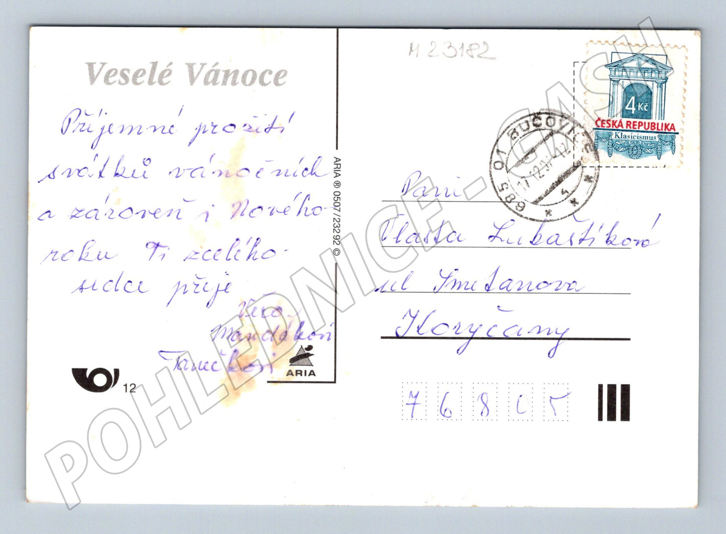 Pohlednice Vánoční zasněžená chata 1999 (M23182)