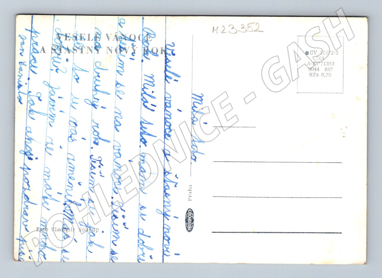 Pohlednice Vánoční ozdoba tinsel 1969 (M23352)
