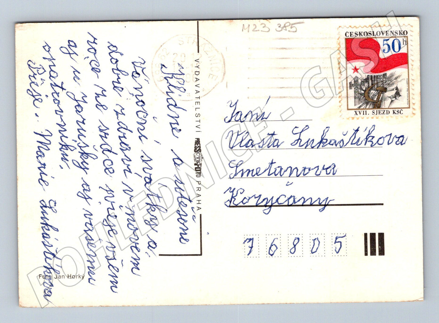 Pohlednice Vánoční zátiší 1986 (M23385)