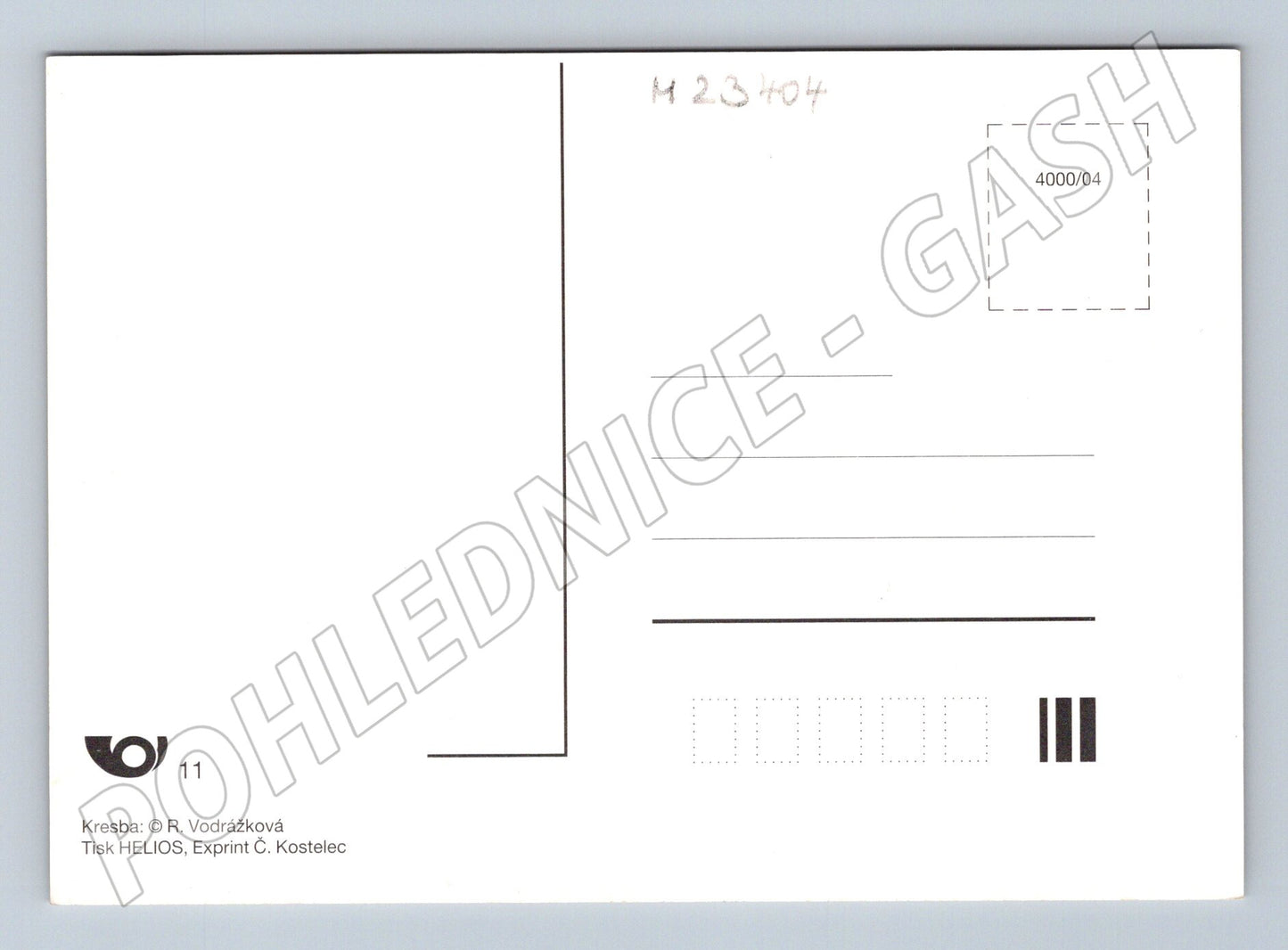 Pohlednice Vánoce zimní krajina (M23404)