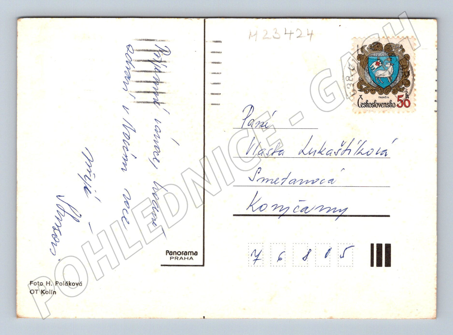 Pohlednice Československo vánoční svíčka (M23424)