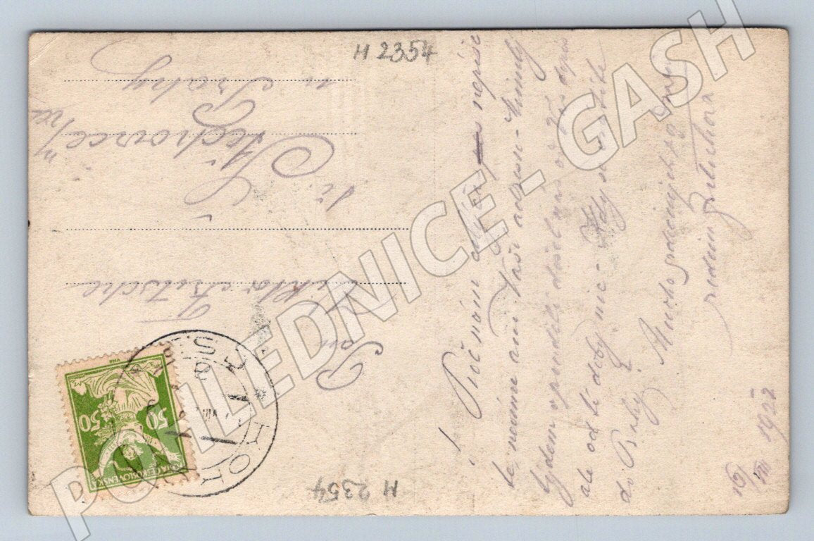Pohlednice Kokořín u řeky 1922 (M2354)