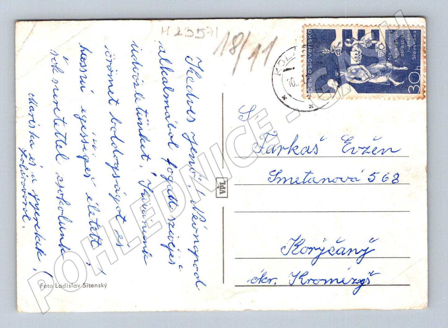 Pohlednice Koryčany Květiny ve váze 1941 (M23571)
