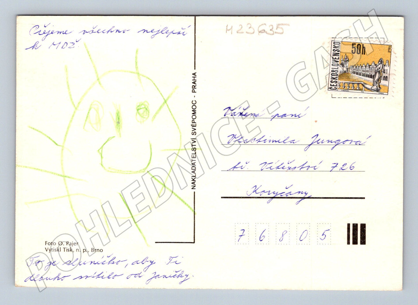 Pohlednice Dvě oranžové růže květiny (M23635)