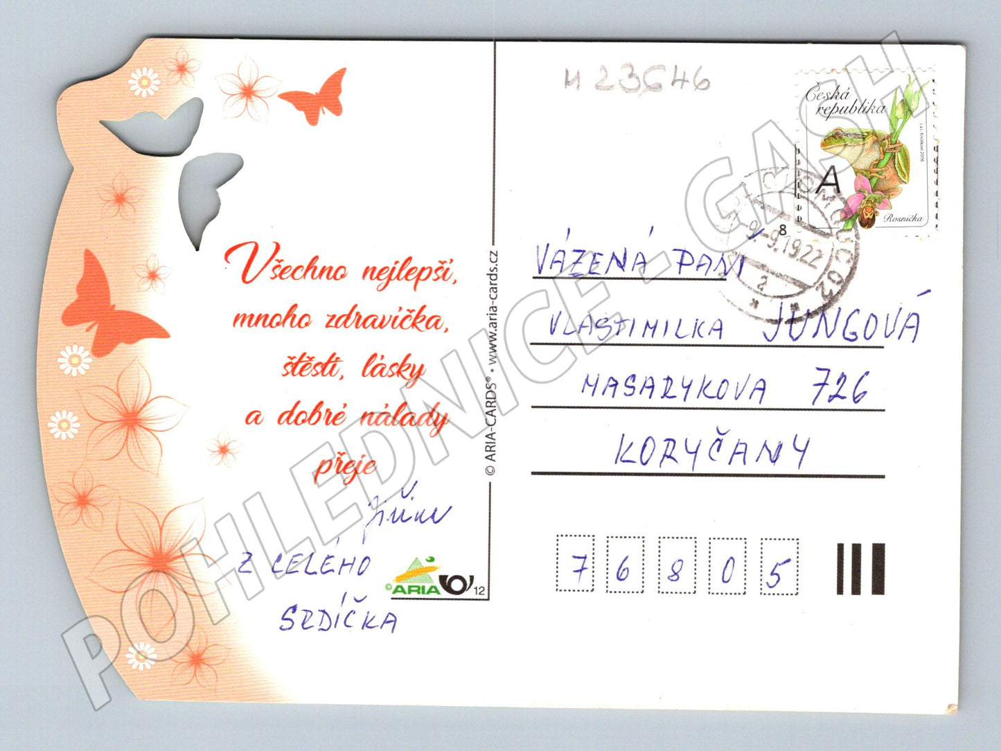 Pohlednice květiny Vše nejlepší (M23646)