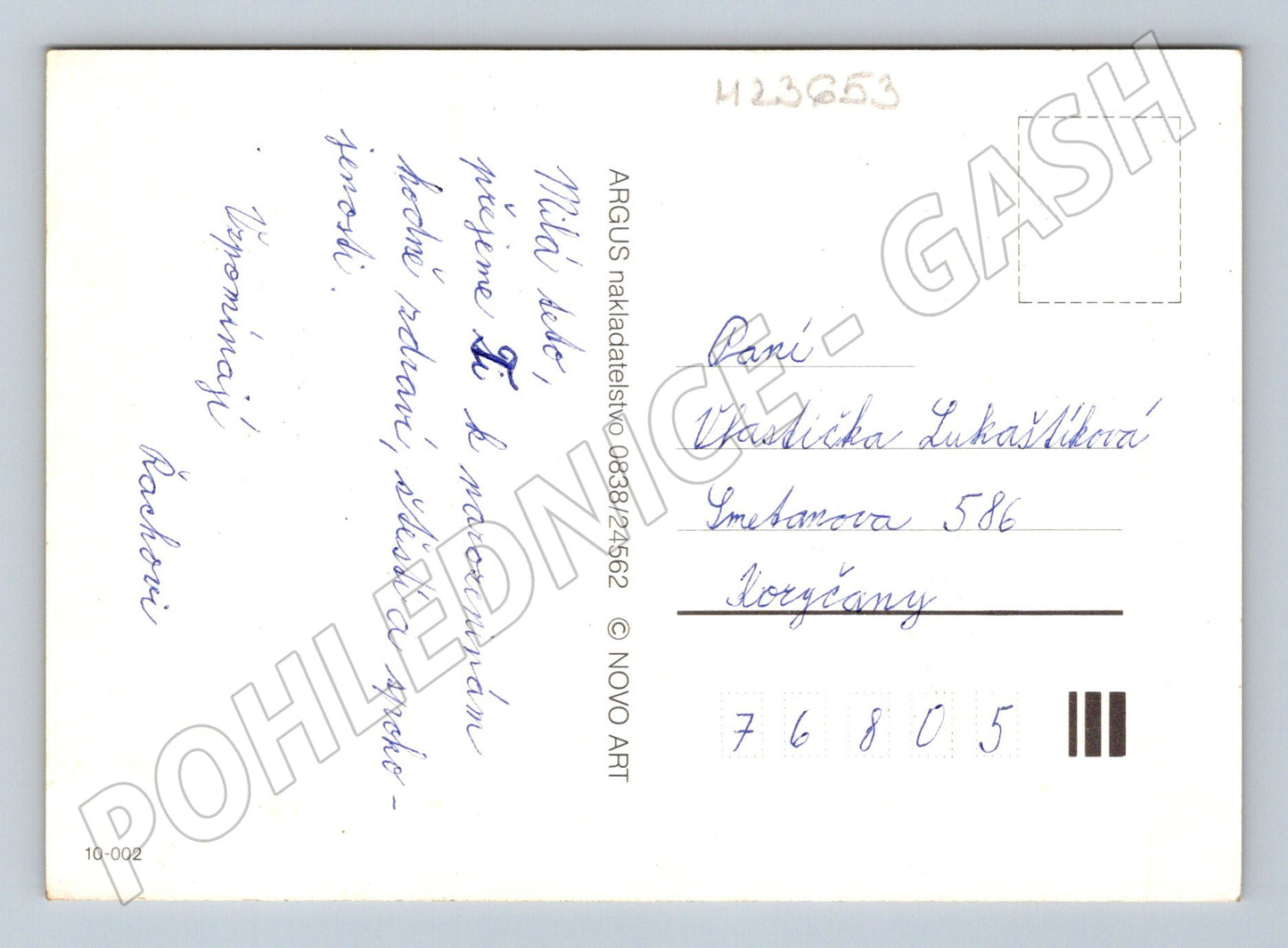 Pohlednice zvíře blahopřání (M23653)