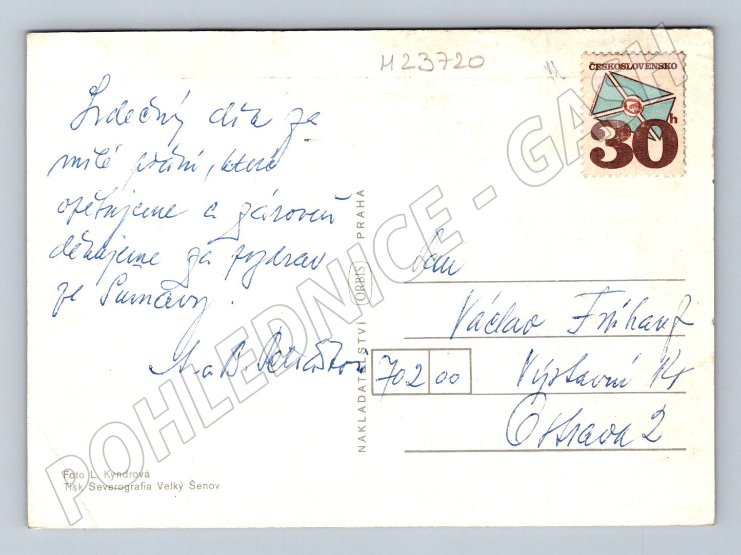 Pohlednice Velikonoční motiv vajíčka v košíku (M23720)