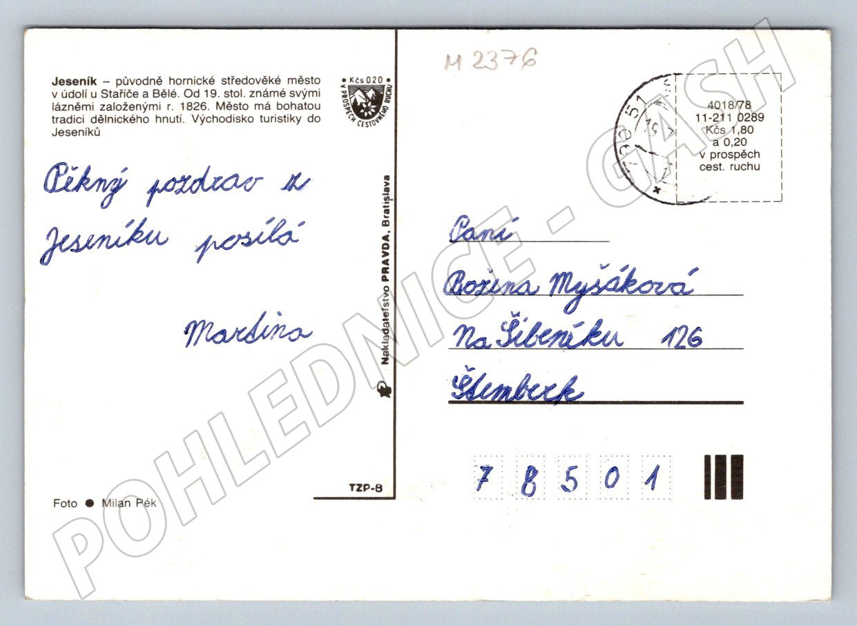 Pohlednice Jeseník vícezáběrová PP (M2376)