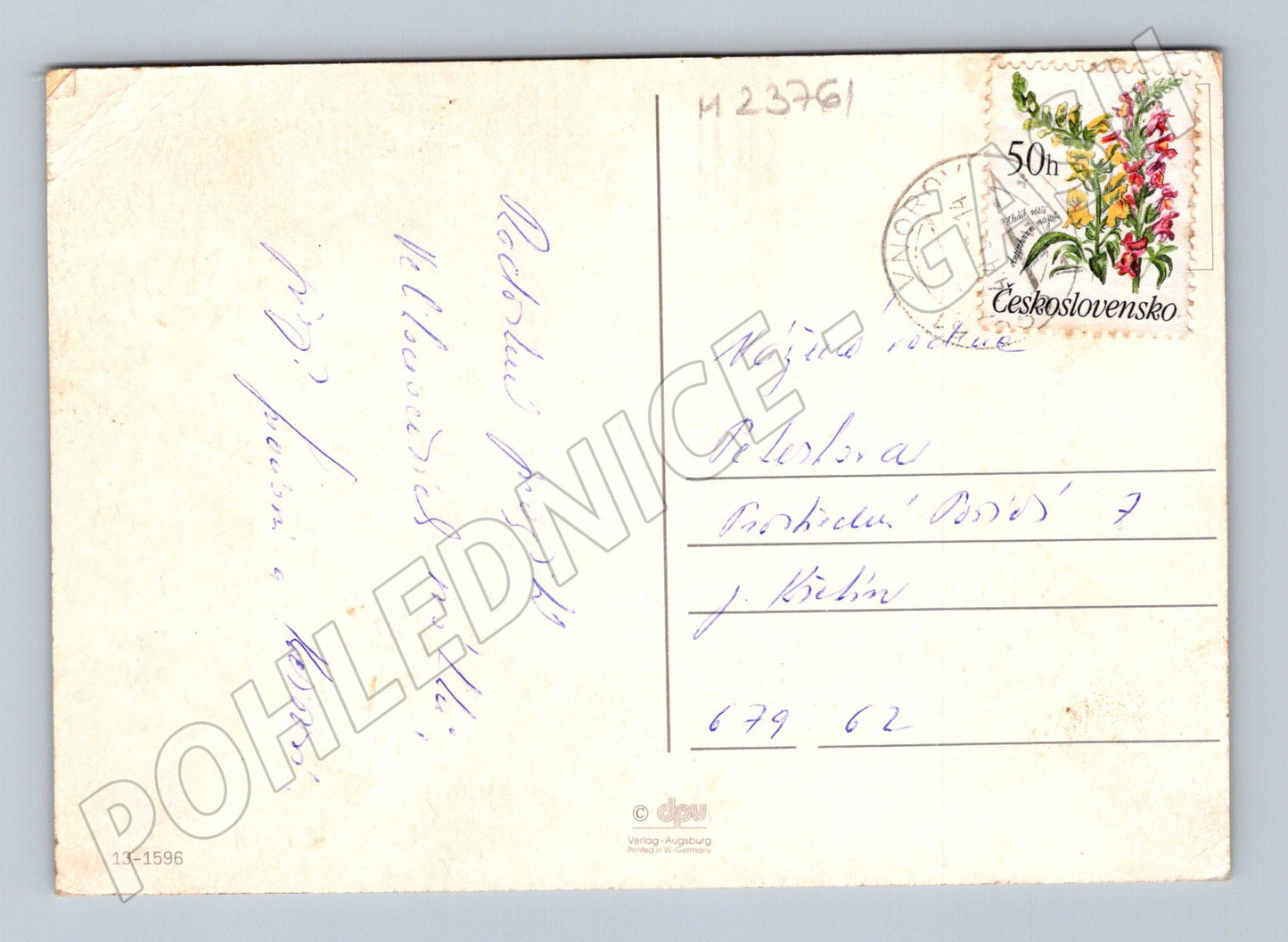 Pohlednice Velikonoční kuřátka 1962 (M23761)