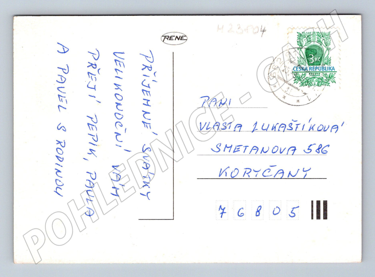 Pohlednice Velikonoce kuřátka (M23804)