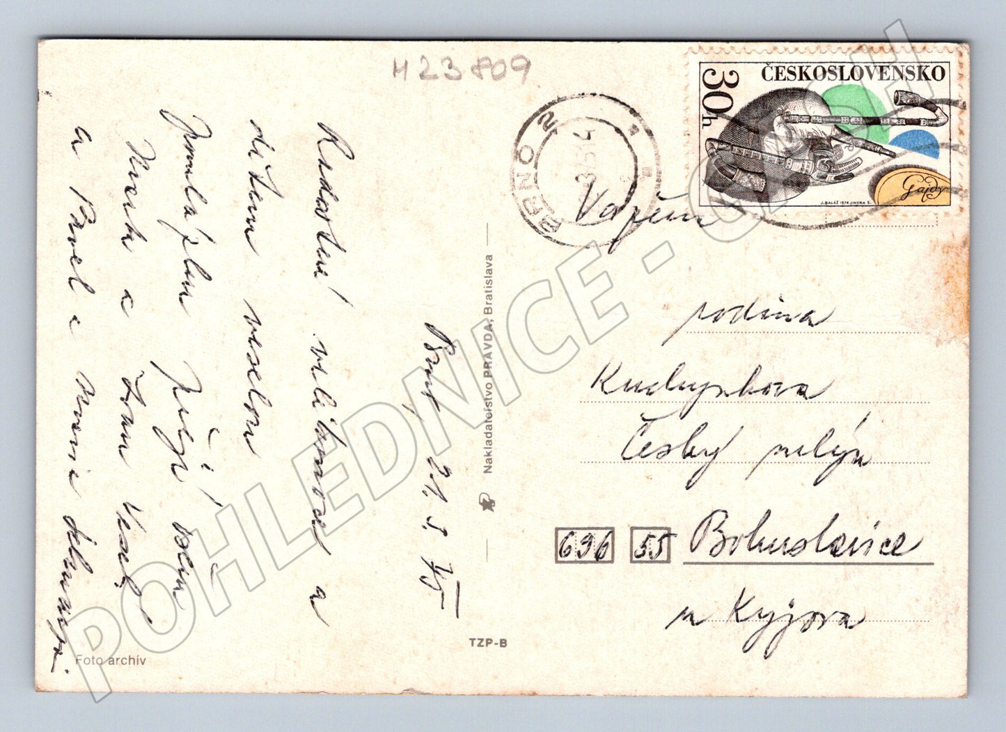 Československo Velikonoční motiv pomlázka vajíčka 1947 (M23809)